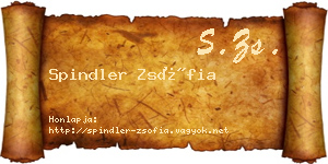 Spindler Zsófia névjegykártya